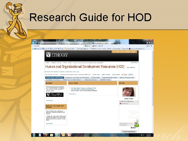 Research Guide for HOD 