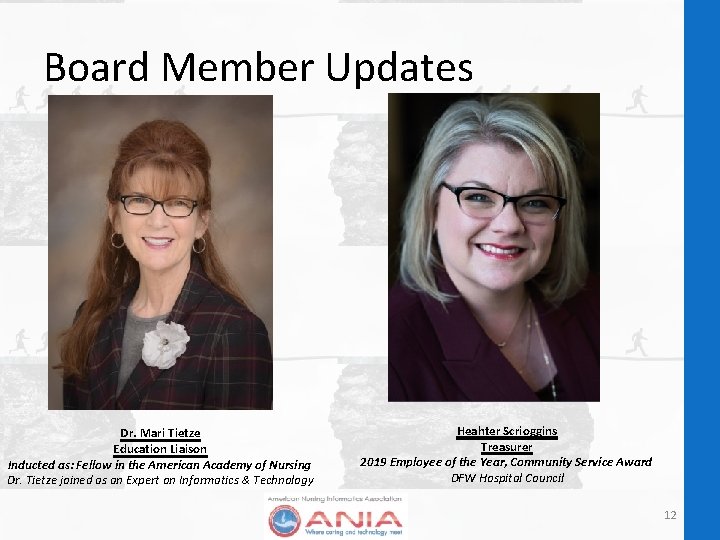 Board Member Updates Dr. Mari Tietze Education Liaison Inducted as: Fellow in the American