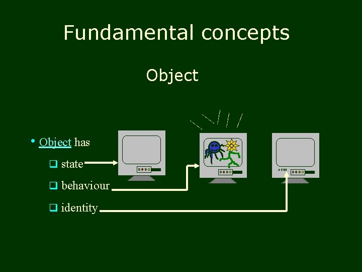Fundamental concepts Object • Object has q state q behaviour q identity AG 108