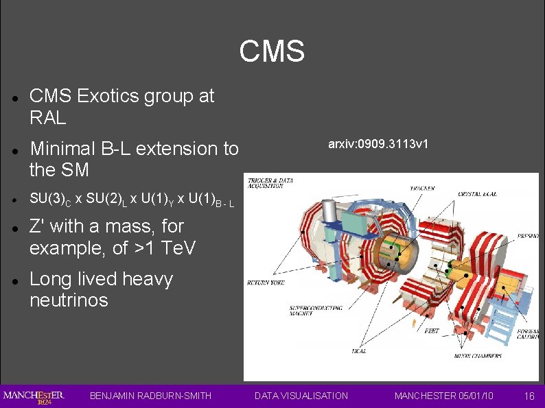CMS CMS Exotics group at RAL Minimal B-L extension to the SM arxiv: 0909.