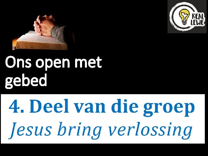 Ons open met gebed 