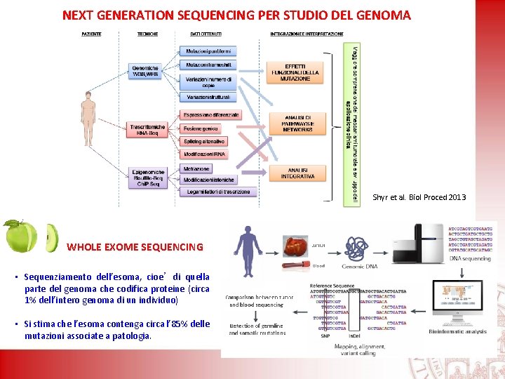 NEXT GENERATION SEQUENCING PER STUDIO DEL GENOMA Shyr et al. Biol Proced 2013 WHOLE