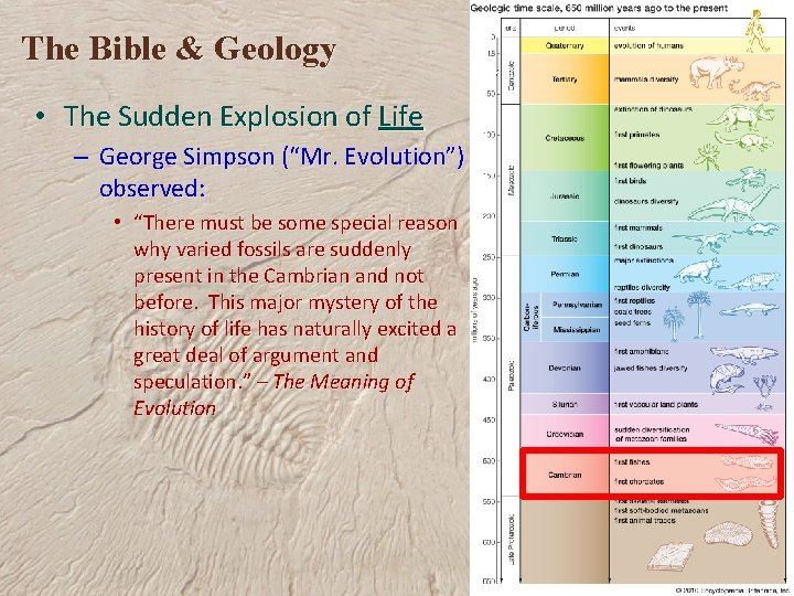 The Bible & Geology • The Sudden Explosion of Life – George Simpson (“Mr.