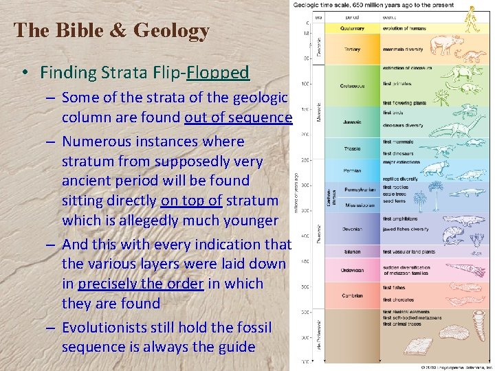 The Bible & Geology • Finding Strata Flip-Flopped – Some of the strata of