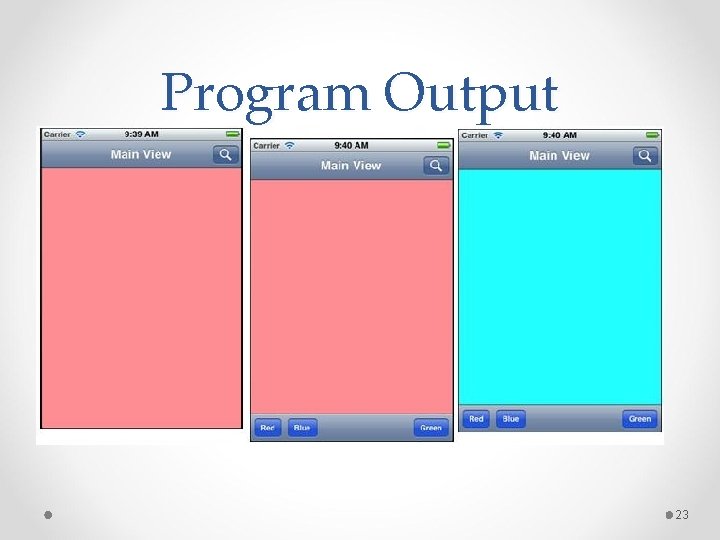 Program Output 23 