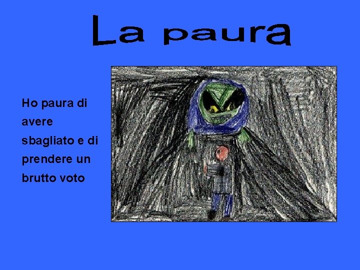 Ho paura di avere sbagliato e di prendere un brutto voto 