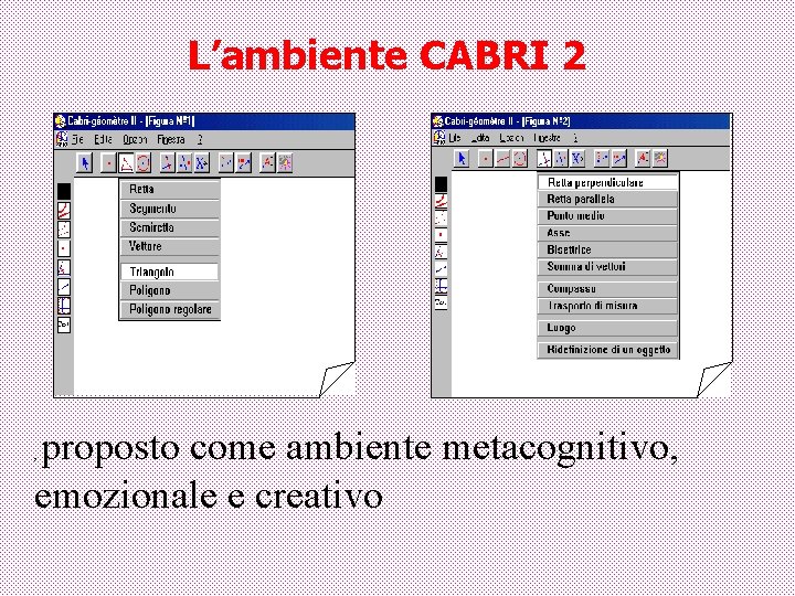 L’ambiente CABRI 2 proposto come ambiente metacognitivo, emozionale e creativo , 