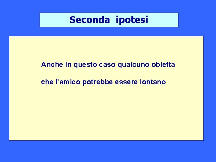 Seconda ipotesi - Paola telefona col cellulare a un amico - L’amico Anche va