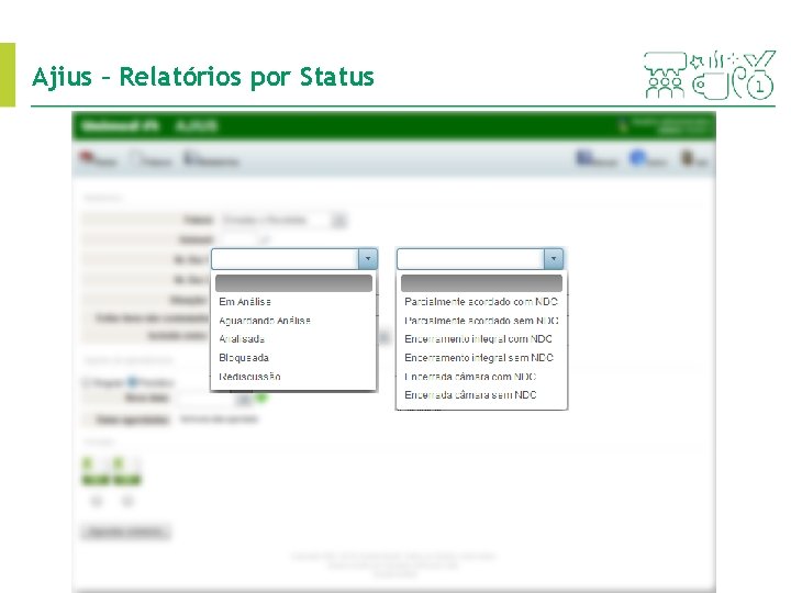 Ajius – Relatórios por Status 