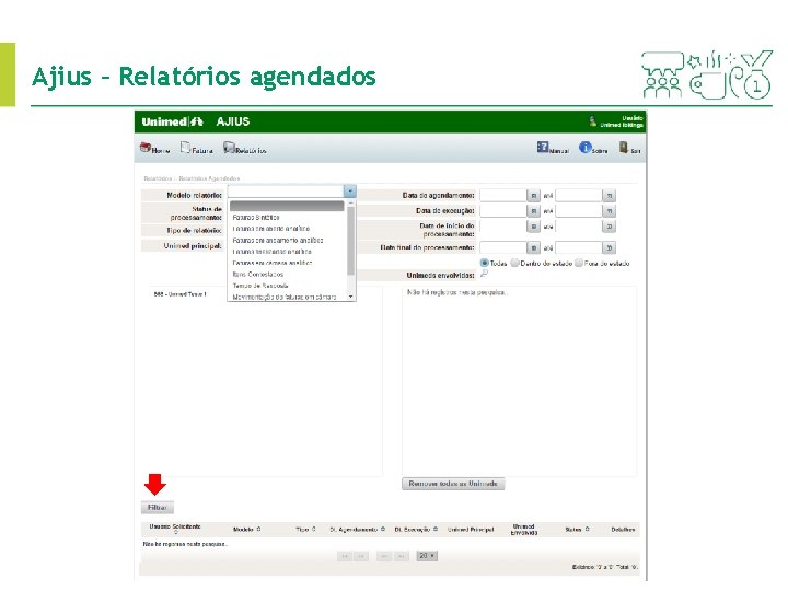 Ajius – Relatórios agendados 