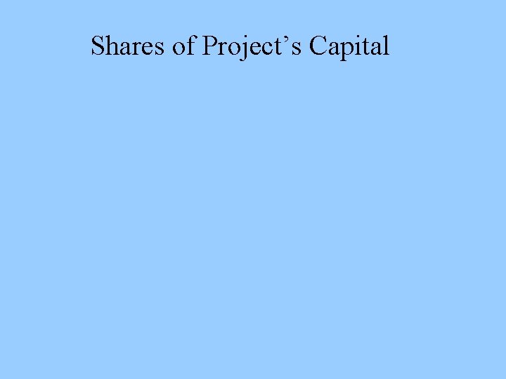 Shares of Project’s Capital 
