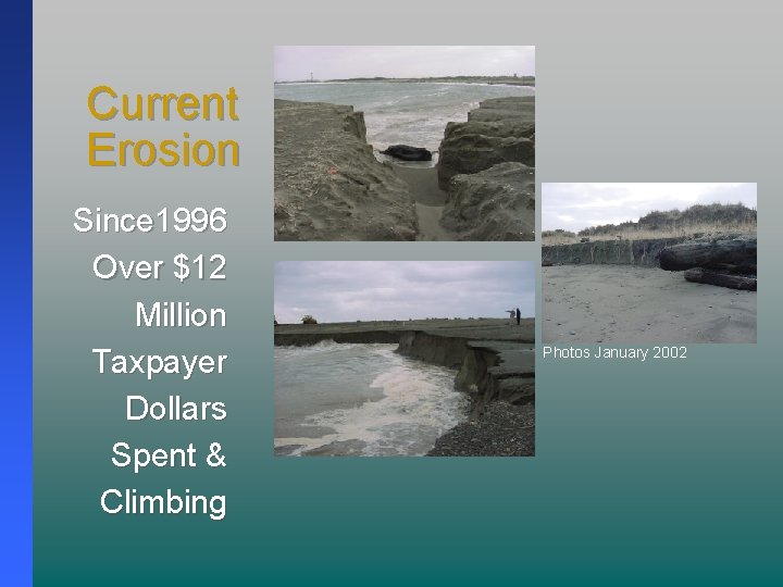 Current Erosion Since 1996 Over $12 Million Taxpayer Dollars Spent & Climbing Photos January