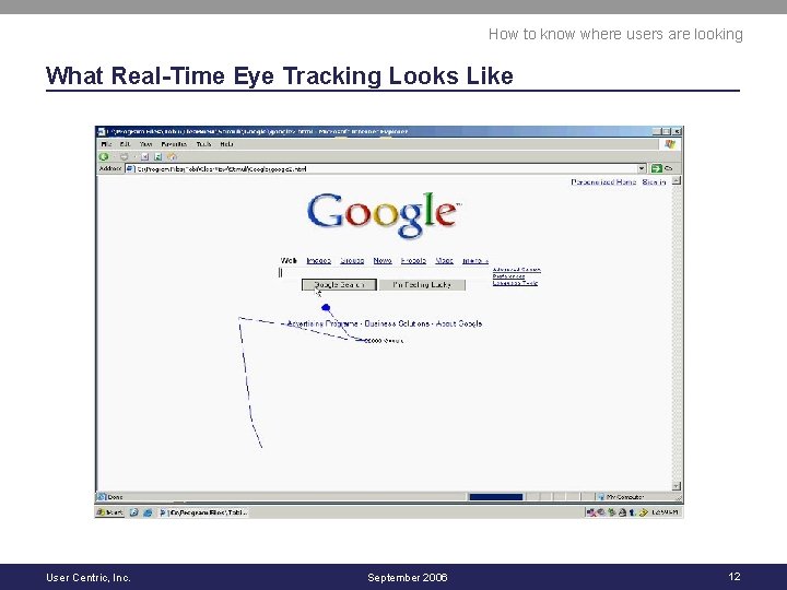 How to know where users are looking What Real-Time Eye Tracking Looks Like User