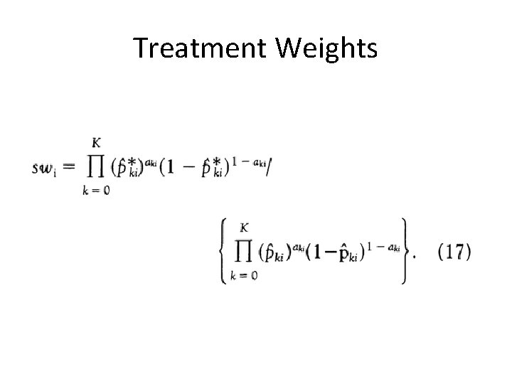 Treatment Weights 