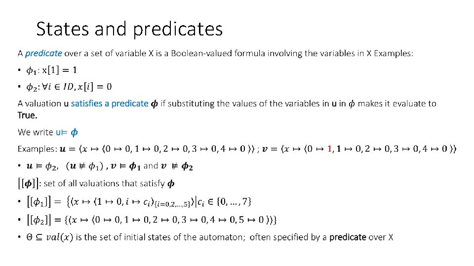 States and predicates • 