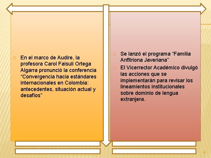 � En el marco de Audire, la profesora Carol Faisuli Ortega Algarra pronunció la