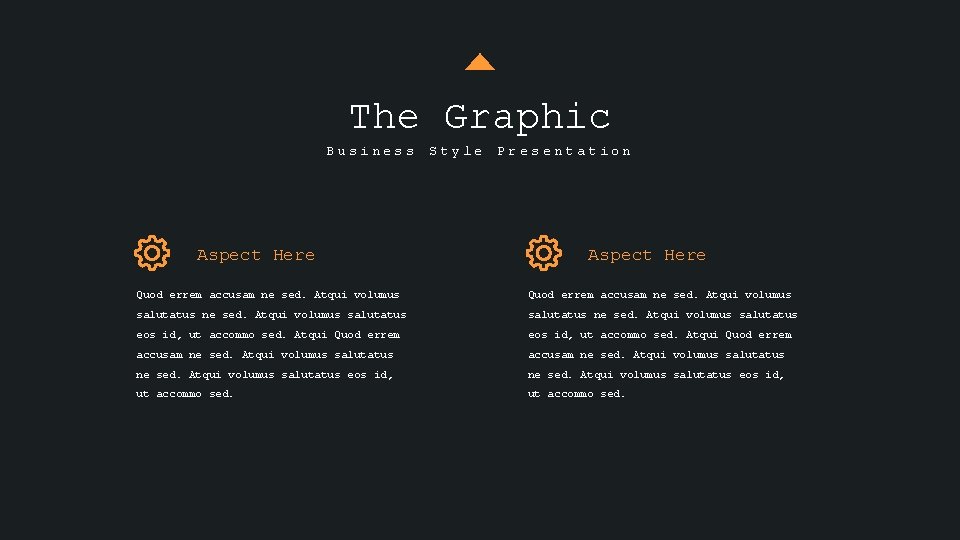 The Graphic Business Aspect Here Style Presentation Aspect Here Quod errem accusam ne sed.