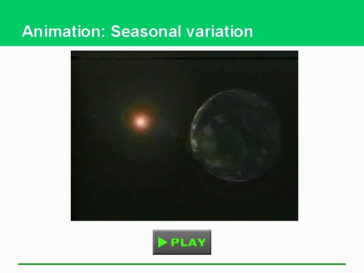 Animation: Seasonal variation 