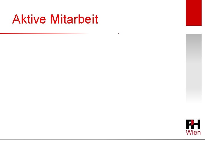 Aktive Mitarbeit 