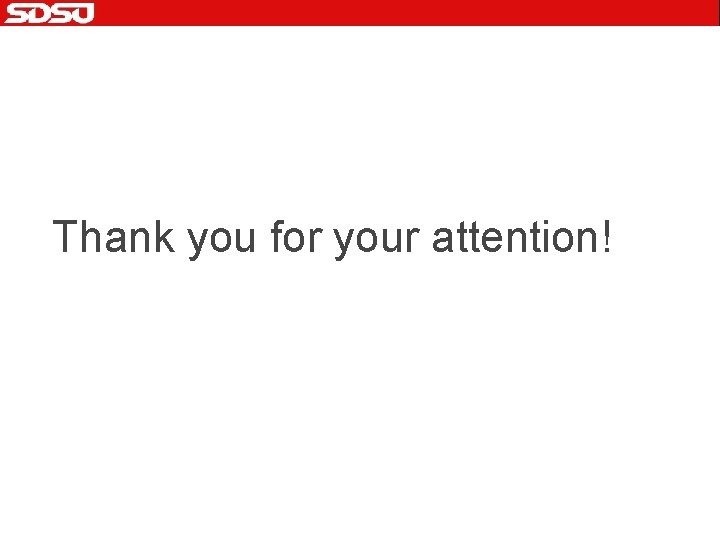 Thank you for your attention! 