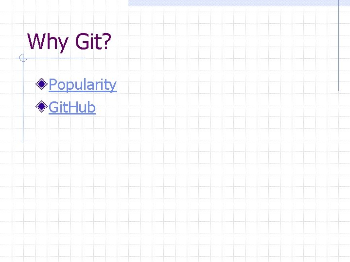 Why Git? Popularity Git. Hub 