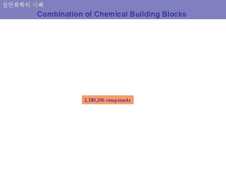 첨단화학의 이해 Combination of Chemical Building Blocks 2, 180, 106 compounds 