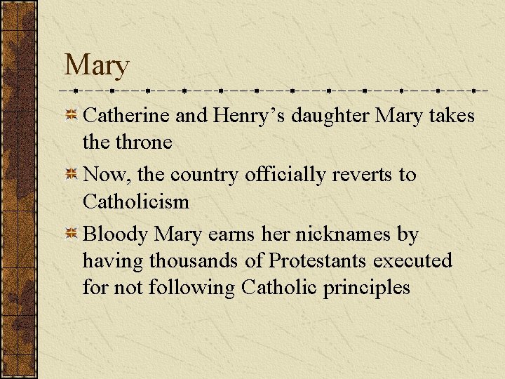 Mary Catherine and Henry’s daughter Mary takes the throne Now, the country officially reverts Mary Catherine and Henry’s daughter Mary takes the throne Now, the country officially reverts