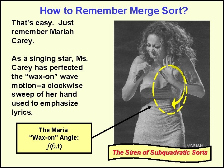 How to Remember Merge Sort? That’s easy. Just remember Mariah Carey. As a singing