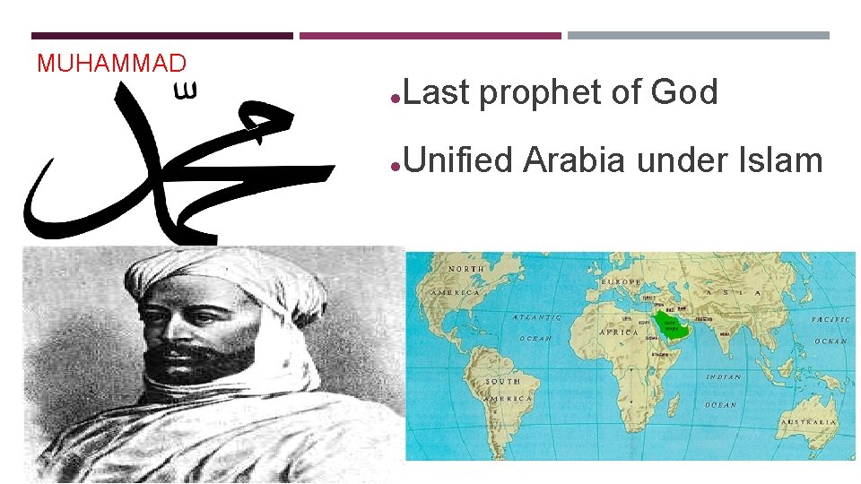 MUHAMMAD Last prophet of God Unified Arabia under Islam 