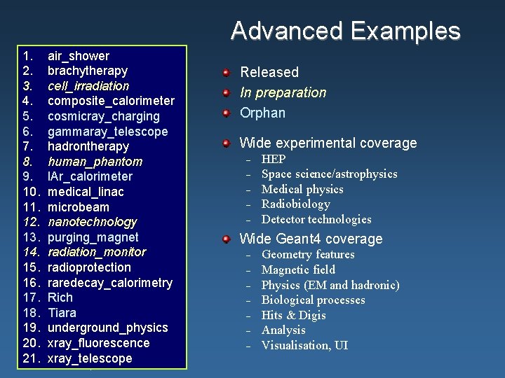 Advanced Examples 1. 2. 3. 4. 5. 6. 7. 8. 9. 10. 11. 12.