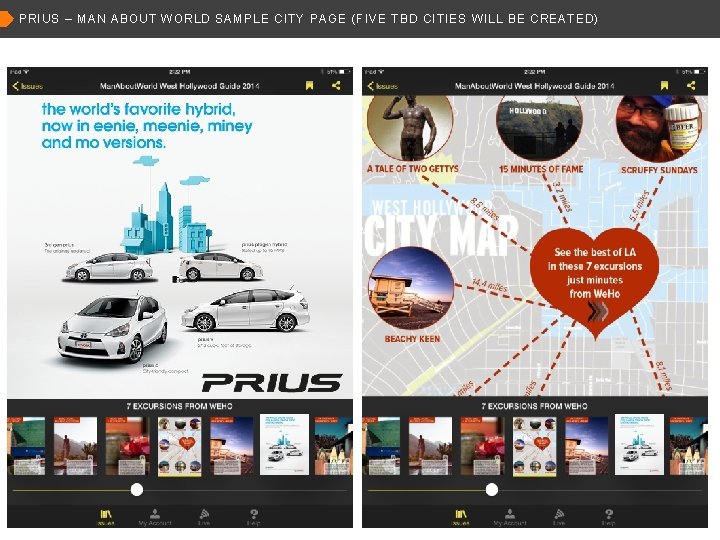 PRIUS – MAN ABOUT WORLD SAMPLE CITY PAGE (FIVE TBD CITIES WILL BE CREATED)