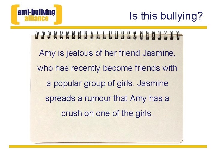 Is this bullying? Amy is jealous of her friend Jasmine, who has recently become
