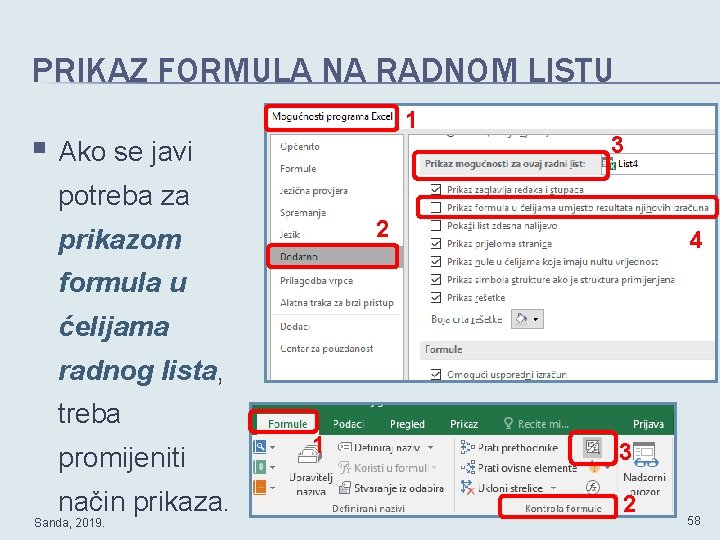 PRIKAZ FORMULA NA RADNOM LISTU 1 § Ako se javi 3 potreba za 2