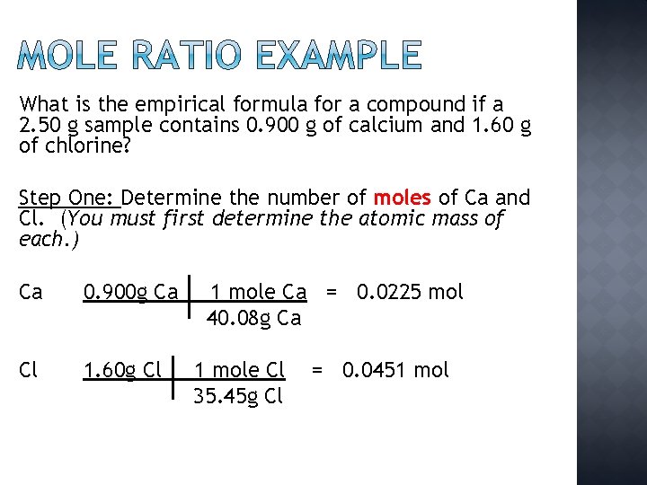 What is the empirical formula for a compound if a 2. 50 g sample