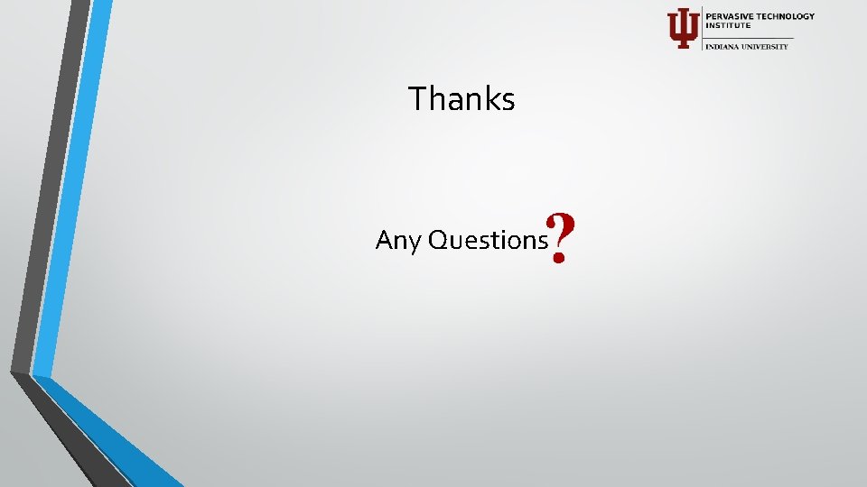 Thanks Any Questions 