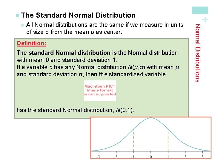 All Normal distributions are the same if we measure in units of size σ