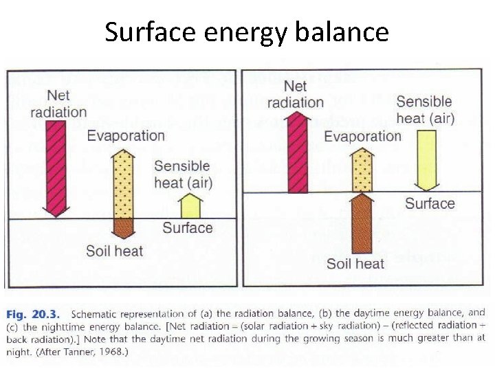 Surface energy balance 