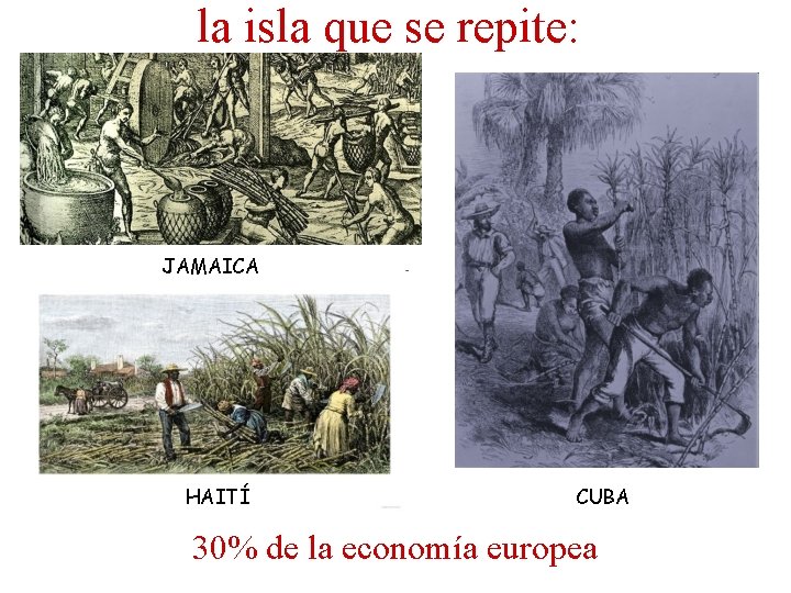 la isla que se repite: JAMAICA HAITÍ CUBA 30% de la economía europea 