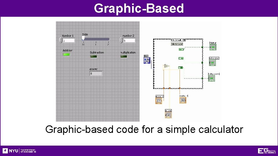 Graphic-Based Graphic-based code for a simple calculator 