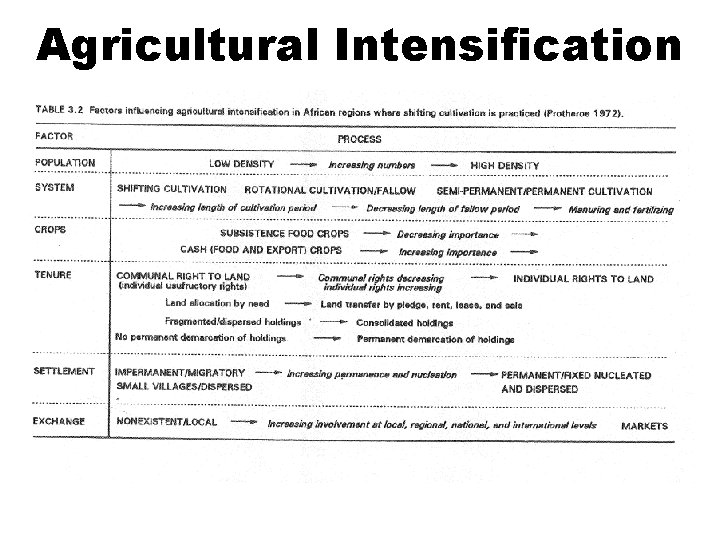 Agricultural Intensification 