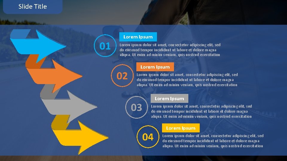 Slide Title 01 Lorem Ipsum Lorem ipsum dolor sit amet, consectetur adipiscing elit, sed