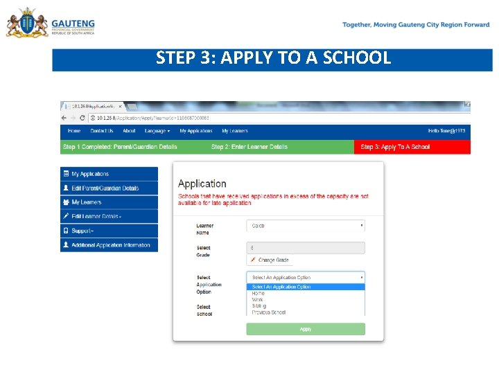 STEP 3: APPLY TO A SCHOOL 