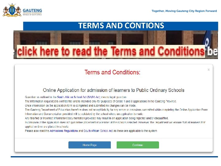 TERMS AND CONTIONS 
