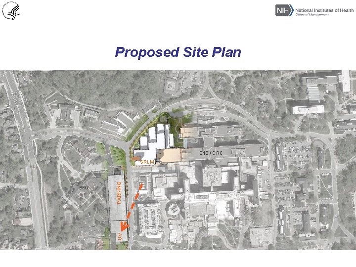 Proposed Site Plan B 10 / CRC UV B 60 PARKING SRLM 