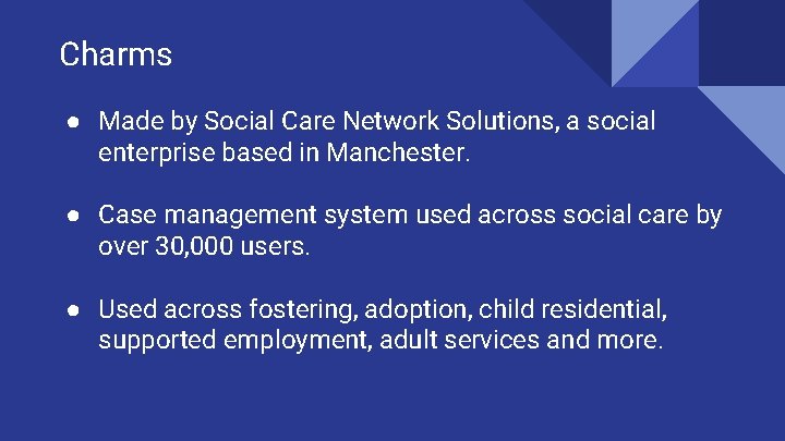 Charms ● Made by Social Care Network Solutions, a social enterprise based in Manchester.