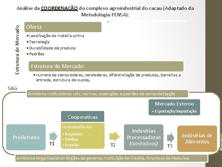 Análise da COORDENAÇÃO do complexo agroindustrial do cacau (Adaptado da Metodologia PENSA): Estrutura de