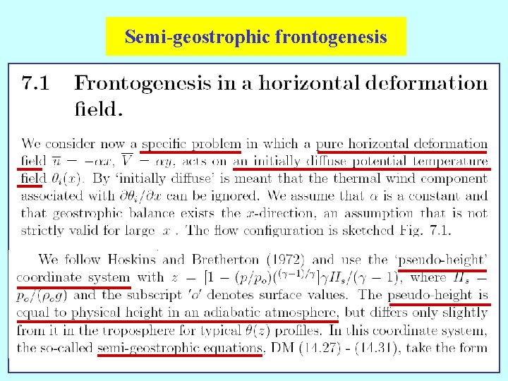 Semi-geostrophic frontogenesis 