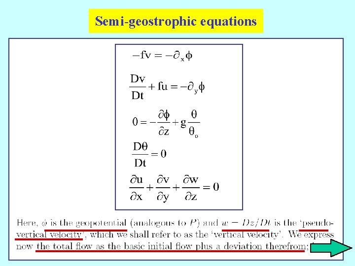 Semi-geostrophic equations 