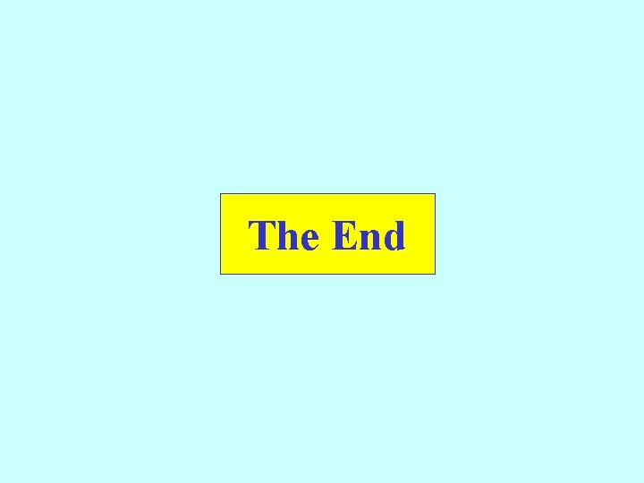 The End 