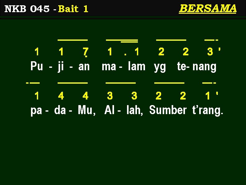 BERSAMA NKB 045 - Bait 1 1 1 7< 1 . 1 2 2